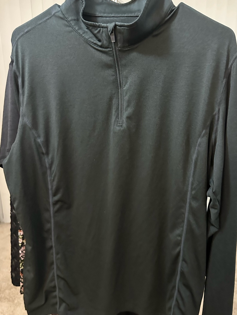 Black Quarter-Zip Long Sleeve Top - Women